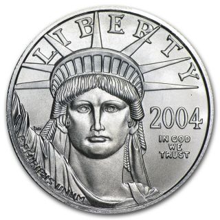2004 1/2 Oz Platinum American Eagle Coin - Brilliant Uncirculated - Sku 6464 photo