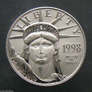1998 1/2 Oz American Eagle Platinum Coin.  9995 Pure photo