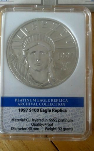 1997 $100 Platinum Eagle photo