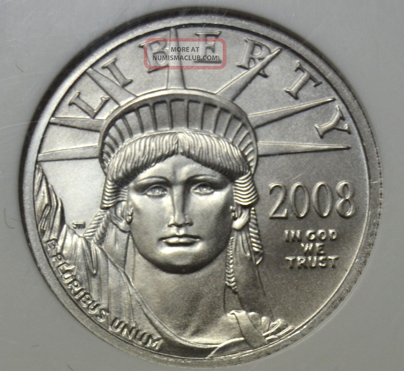2008 $25 American Eagle Platinum 1/4oz Ngc Ms70