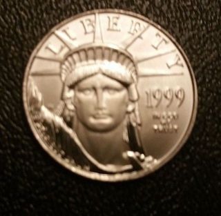 1999 - $25 United States - 1/4 Oz.  Platinum Liberty Eagle - photo