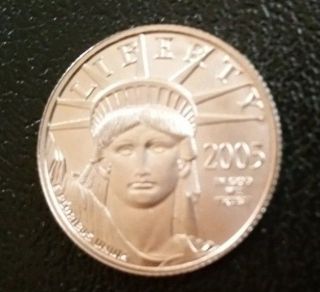 2005 - $25 United States - 1/4 Oz.  Platinum Liberty Eagle - photo