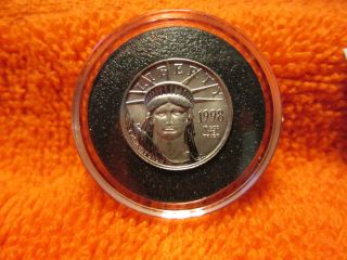 1998 American Eagle 1/10 Oz Platinum.  999 Fine Quality Coin photo