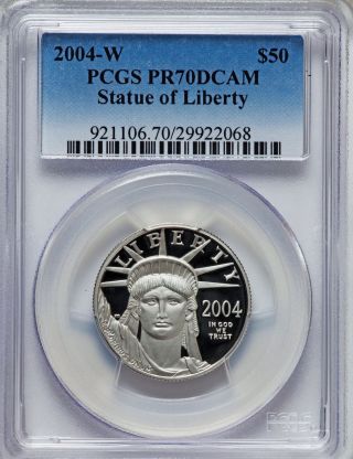 2004 - W $50 Platinum Eagle Pcgs Pr70dcam Proof photo