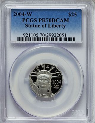 2004 - W $25 Platinum Eagle Pcgs Pr70dcam Proof photo