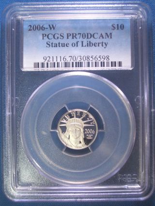 2006 - W Platinum Pcgs Pr70 Dcam Proof Eagle $10 Dollar $450,  Pop Only 350 photo
