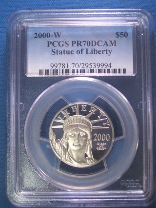 2000 - W $50 Platinum Pcgs Pr70 Dcam Proof Eagle Dollar $1,  350,  Pop Only 293 photo