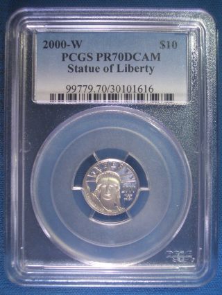 2000 - W Platinum Pcgs Pr70 Dcam Proof Eagle $10 Dollar $425,  Pop Only 334 photo