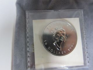 1991 1 Oz Platinum Canadian 50 Dollar Maple Leaf Coin photo