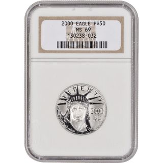 2000 American Platinum Eagle (1/2 Oz) $50 - Ngc Ms69 photo