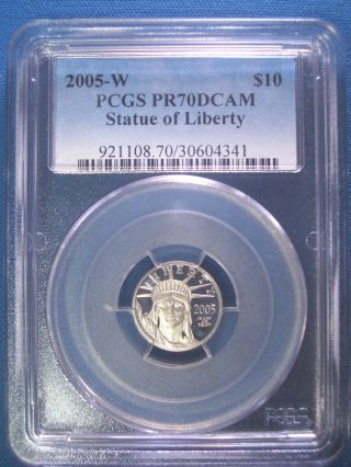 2005 - W Platinum Pcgs Pr70 Dcam Proof Eagle $10 Dollar $1,  100,  Pop Only 134 photo