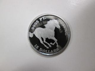 2007 Tuvalu Horse 1/10oz.  999 Platinum $15.  00 photo