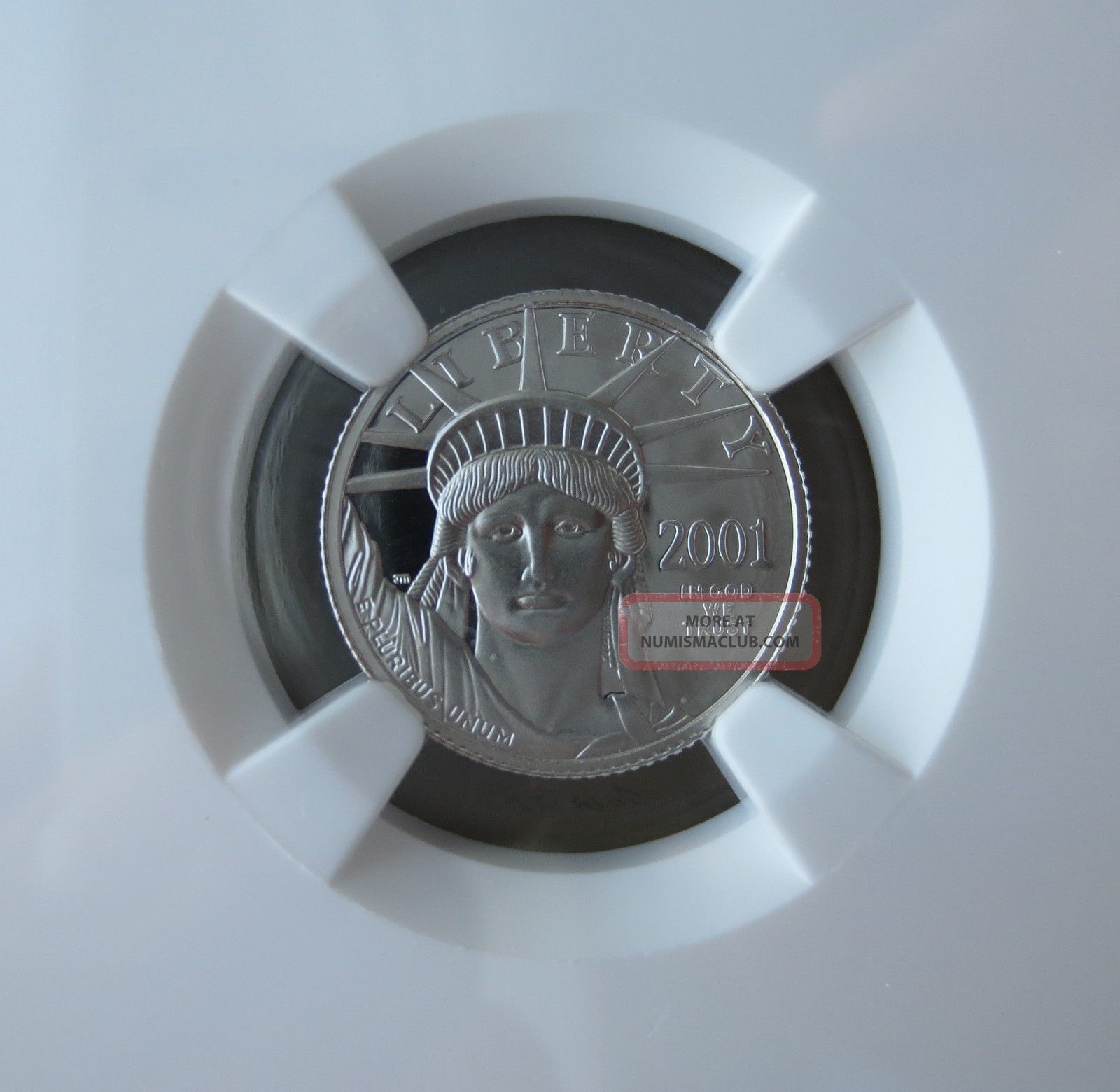2001 W Eagle, Proof, Ngc Pf 70, Us, 10 Dollars, 1/10 Ounce, . 9995 Platinum Coin