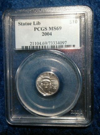 2004 $10 Platinum Eagle Pcgs Ms69 photo