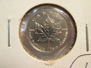 1996 $5 Canadian Maple Leaf 1/10th Oz Platinum Round photo