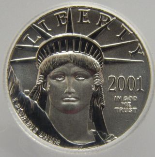 Icg Ms 70 2001 1/10 Oz $10 American Platinum Eagle Perfect Grade C423 photo