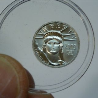 2003 $10 1/10 Oz American Eagle Platinum Coin Uncirculated photo