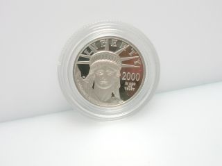 2000 - W $25 Platinum Eagle Coin - 1/4 Troy Ounce Pure Platinum - photo