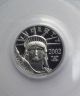 2002 - W Platinum $10 Pcgs Pr69dcam Statue Of Liberty 1/10oz Platinum photo 1