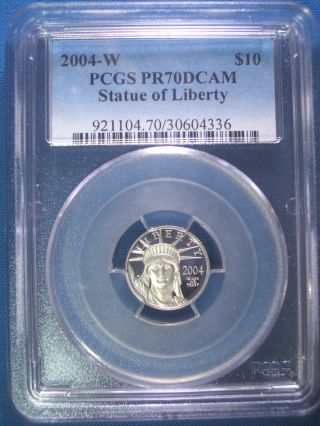 2004 - W Platinum Pcgs Pr70 Dcam Proof Eagle $10 Dollar $1,  200,  Pop Only 208 photo