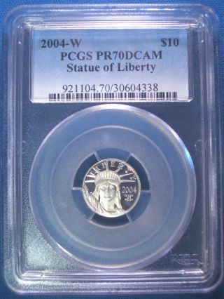 2004 - W Platinum Pcgs Pr70 Dcam Proof Eagle $10 Dollar $1,  200,  Pop Only 208 photo