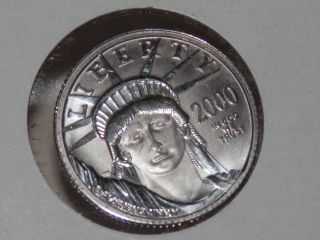 1/10 Oz Platinum Coin,  Date 2000,  Uncirculated, photo