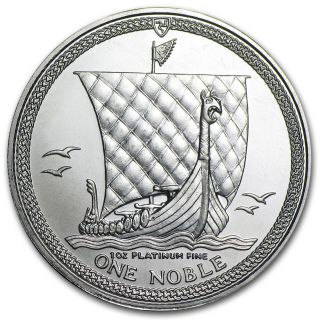 1 Oz Isle Of Man Platinum Noble Coin - Random Year - Brilliant Uncirculated photo