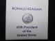 Franklin Platinum 40th President Ronald Reagan 10mm Mini Medal 2.  5g Ga9979 Platinum photo 5