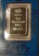 Pamp Suisse Lady Fortuna Palladium Bar 1 Troy Oz Platinum photo 1