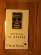 5 Gram Credit Suisse Platinum Bar.  9995 Pure Platinum photo 1