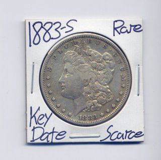 1883 - S Morgan Dollar Rare Key Date Us Silver Coin Scarce Estate photo