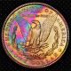 1889 P Morgan Silver Dollar Rainbow Toned Cartwheel Luster Xf,  /au Dollars photo 1