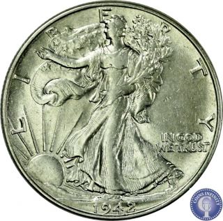1942 P Higher Grade 90 Silver Walking Liberty Half Dollar Usa Coin 33 photo