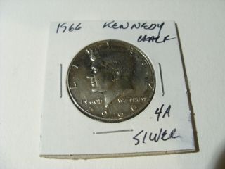1966 Kennedy Silver Half Dollar (4a) 40 photo