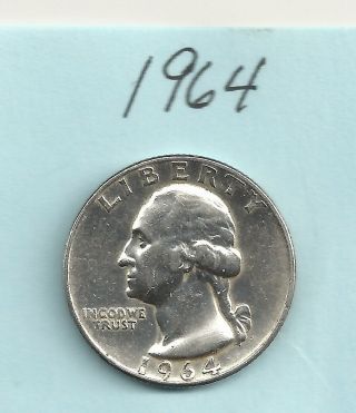 1964 Silver Washington Quarter photo