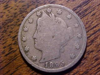 1895 Liberty Nickel In Good Better Date.  99c photo