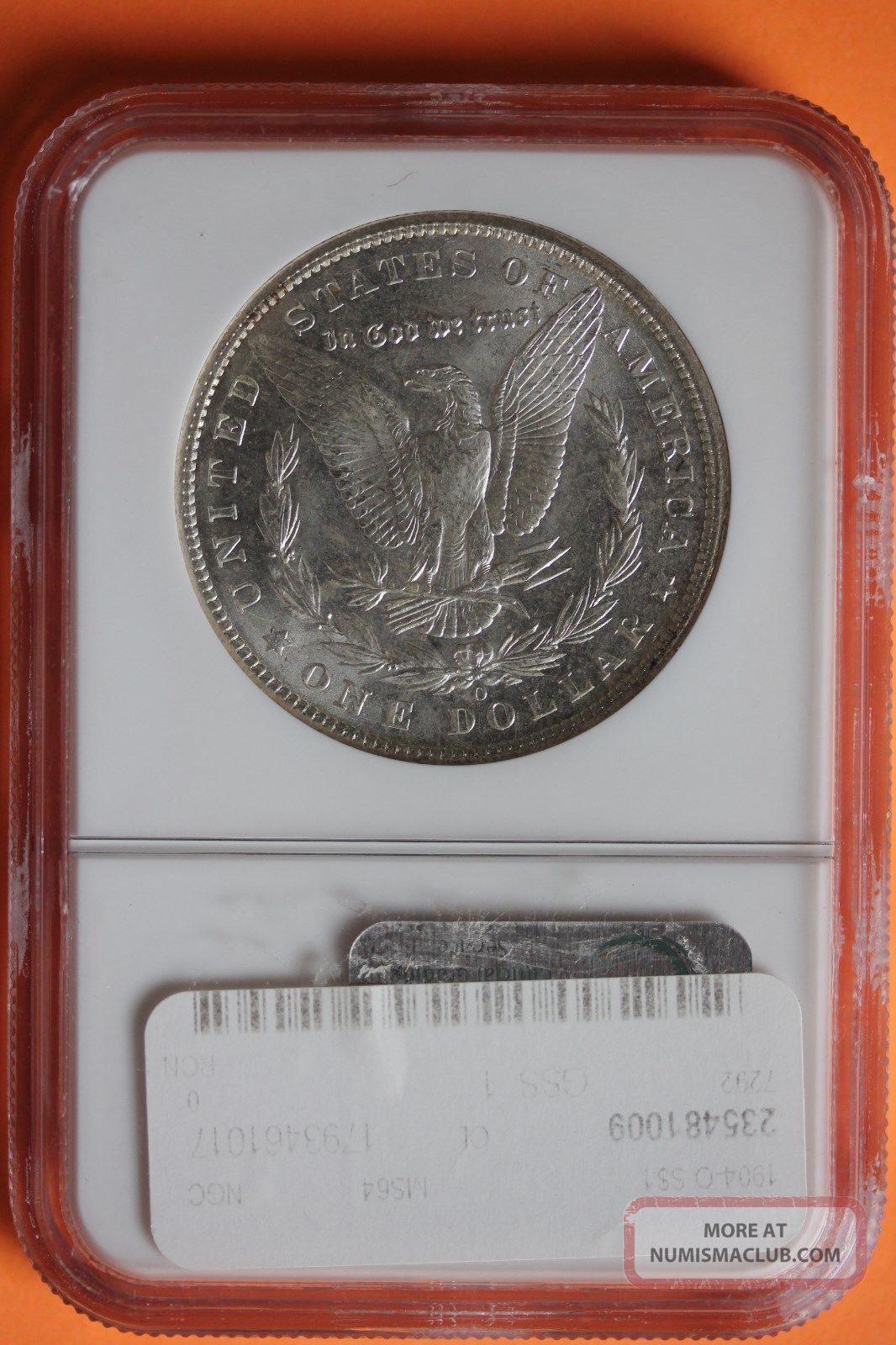 1904 - O Ms64 Morgan Silver Dollar Ngc Graded & Certified Slabbed Coin 280