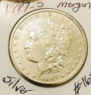 1887 - S Morgan Silver Dollar/ Coin 1650 photo