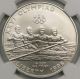 1996 - D Olympics Rowing Modern Silver Commemorative $1 Ms 70 Ngc Commemorative photo 2