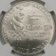 1996 - D Olympics Rowing Modern Silver Commemorative $1 Ms 70 Ngc Commemorative photo 3