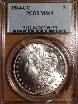 1884 - Cc Morgan Silver Dollar Pcgs Ms64 Uncirculated Us Silver Coin photo