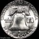 1962 Franklin Half Dollar Bu Uncirculated Luster 90 Us Silver Coin 8 Half Dollars photo 1