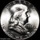 1962 Franklin Half Dollar Bu Uncirculated Luster 90 Us Silver Coin 8 Half Dollars photo 2