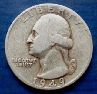 Great 1949 Washington Quarter Silver Coin $2 Flat Combined N9 photo