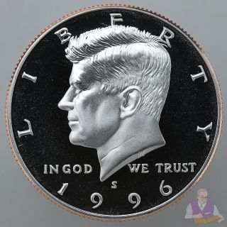 1996 S Kennedy Half Dollar Gem Deep Cameo Cn - Clad Proof Coin photo