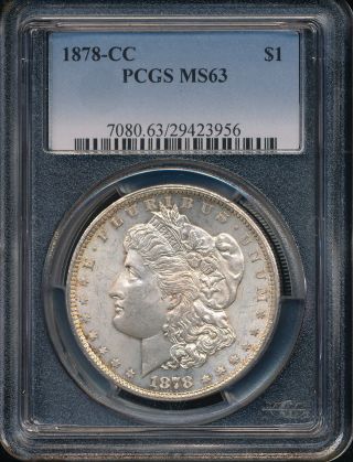 1878 Cc Morgan Silver Dollar Pcgs Ms 63 Fantastic Ultra Coin Smd2927 photo