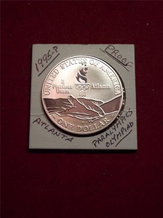 1995 - P Proof Atlanta Paralympics Silver Dollar Commemorative photo
