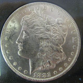 1882 - Cc United States Uncirculated Carson City Morgan Silver Dollar W/coa photo