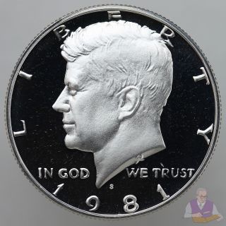 1981 S Kennedy Half Dollar Type 1 Gem Deep Cameo Cn - Clad Proof Coin photo