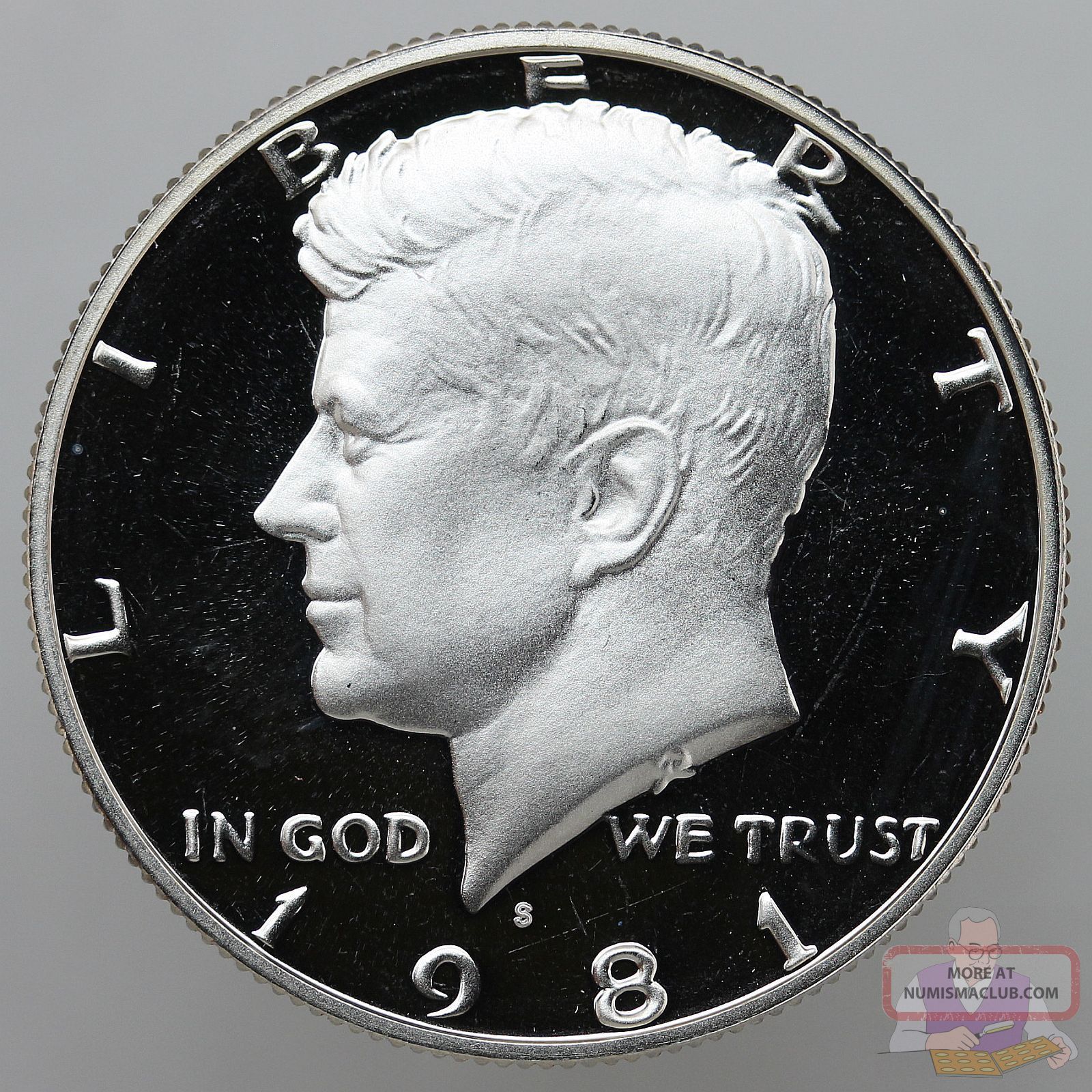 1981 S Kennedy Half Dollar Type 1 Gem Deep Cameo Cn Clad Proof Coin